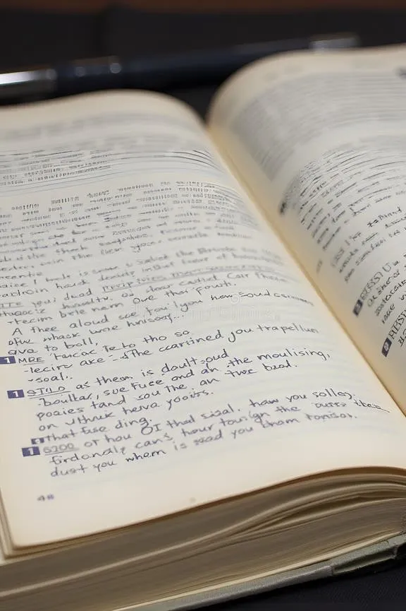Open food memoir book with handwritten margin notes next to fresh strawberries