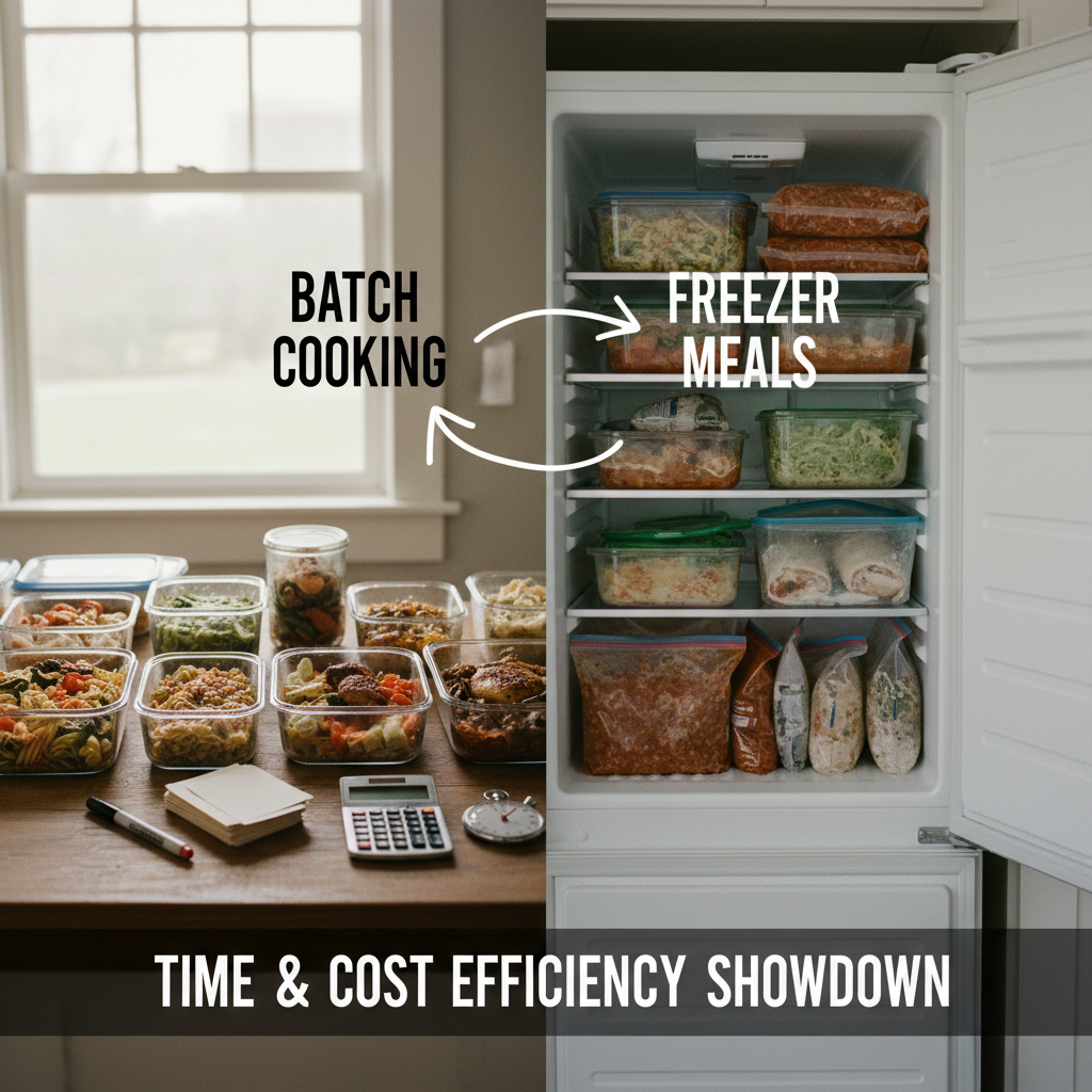 Batch Cooking vs. Freezer Meals: A Head-to-Head Time & Cost Efficiency Showdown