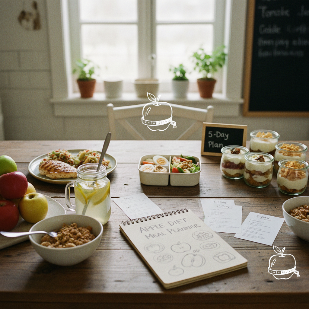 Apple Diet Meal Planner: Day-by-Day Recipes & Nutritional Breakdown for 1, 3, and 5-Day Plans