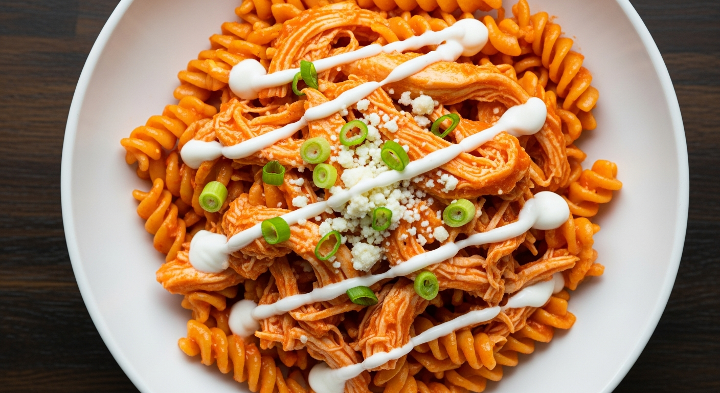 One Pot Buffalo Chicken Pasta