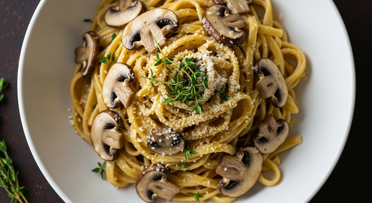 One Pot Mushroom and Thyme Pasta