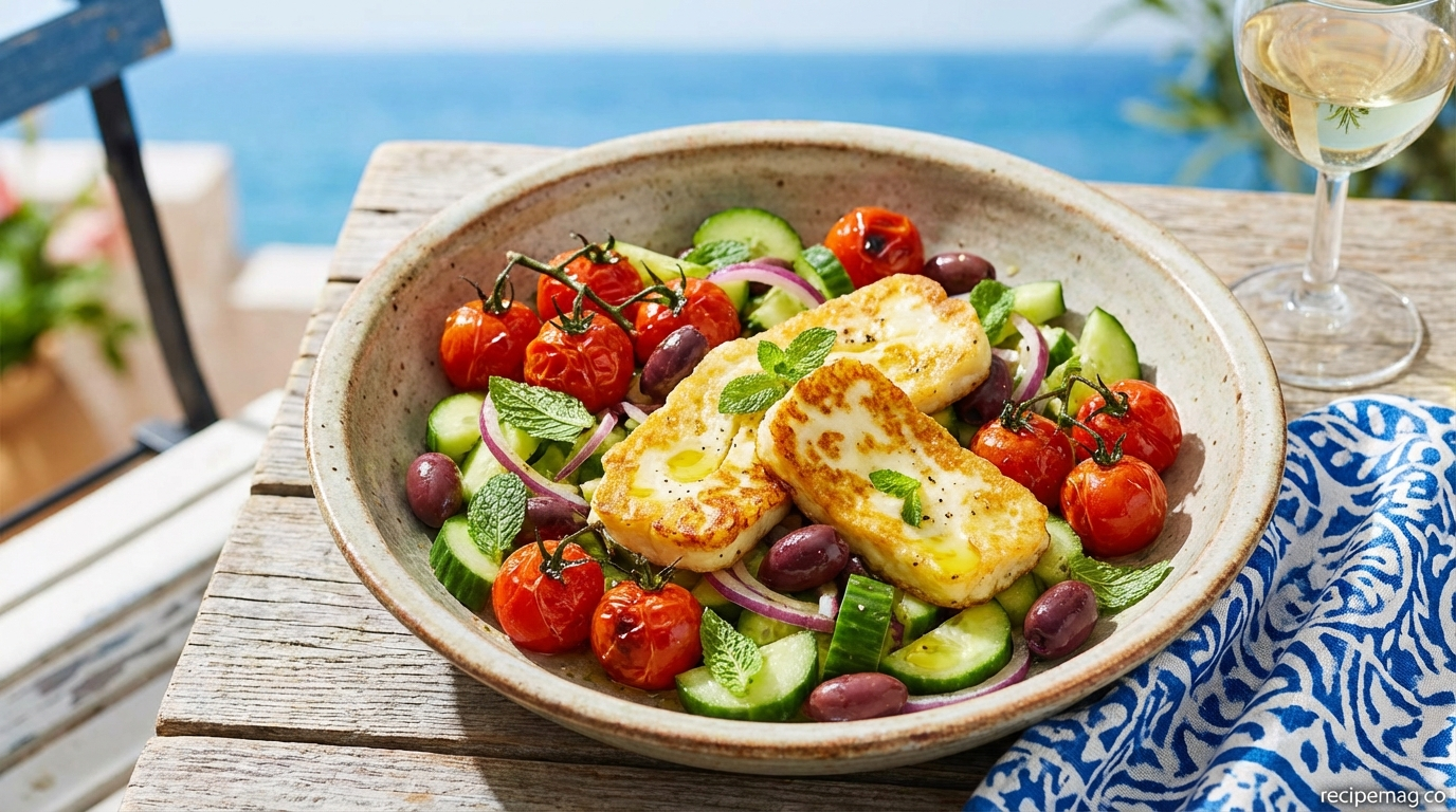 Halloumi Salad Recipe Crisp Mediterranean Delight