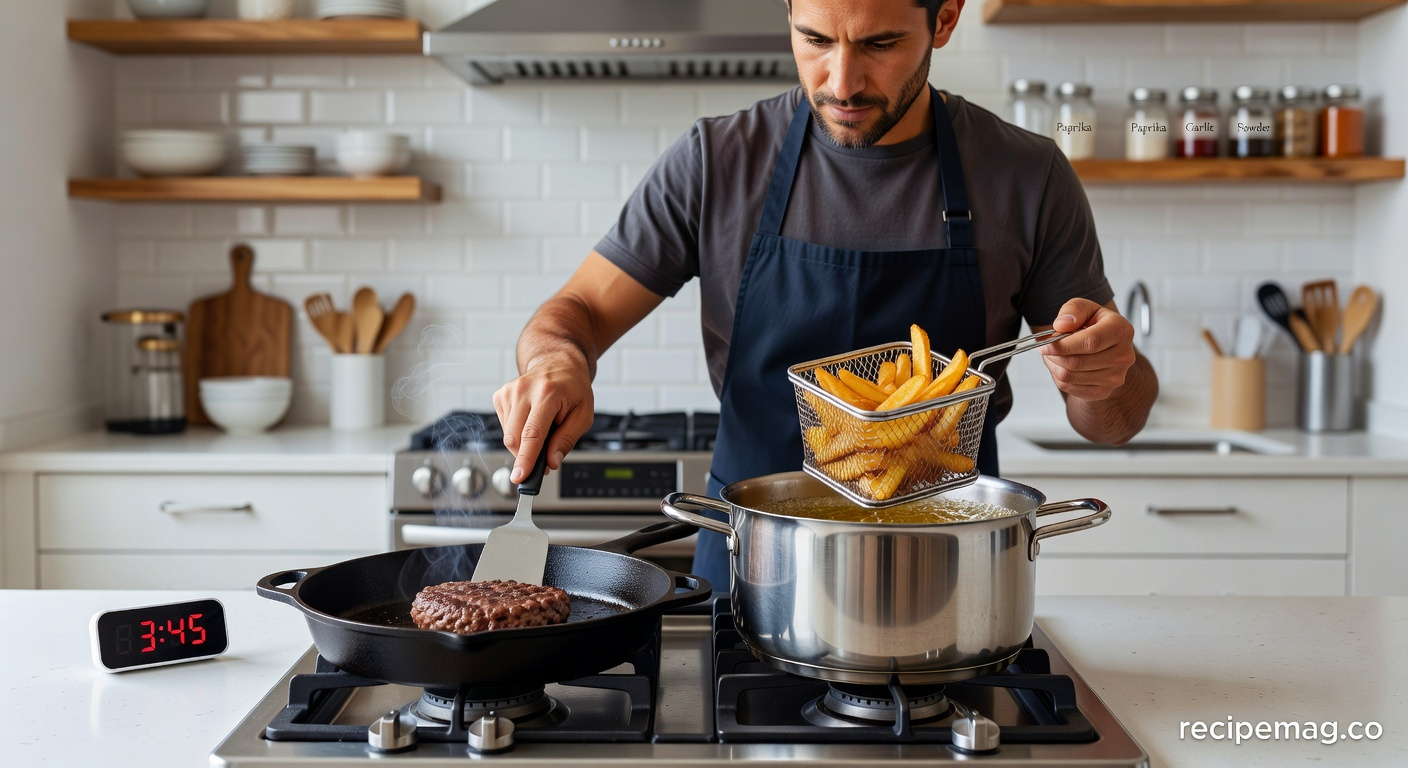 How To Cook Burgers And Fries At The Same Time Perfectly Every Time