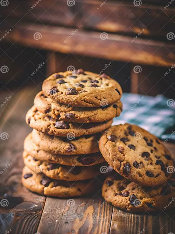 A stack of freshly baked gluten free chocolate chip cookies