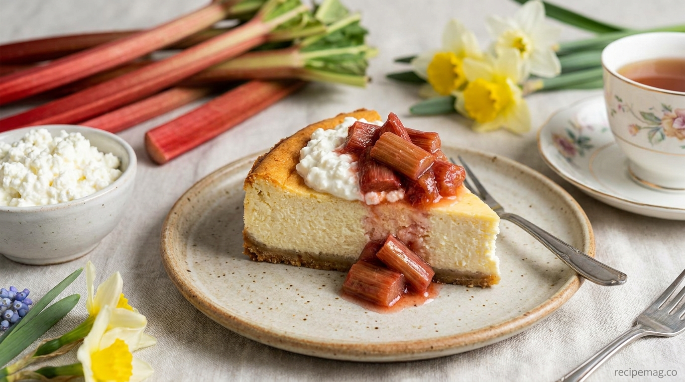 Rhubarb Cottage Cheese Cake: Creamy, Tangy Spring Dessert Recipe