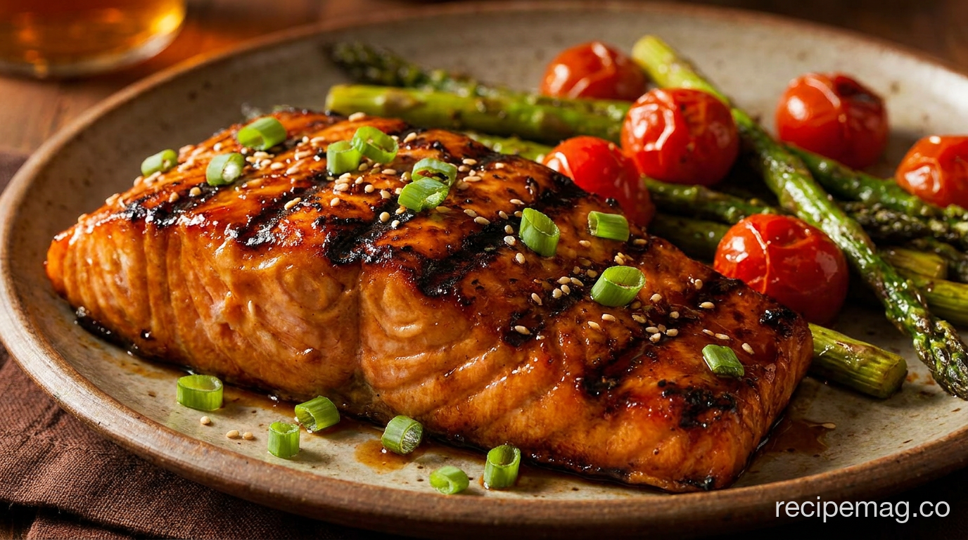 Bourbon-Glazed Grilled Salmon