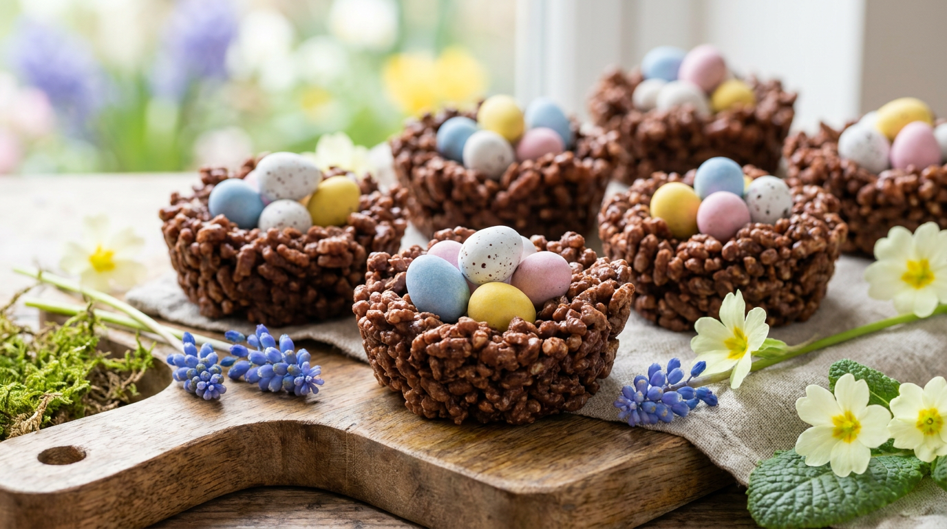 Chocolate Easter Egg Nests: Easy No-Bake Spring Treats