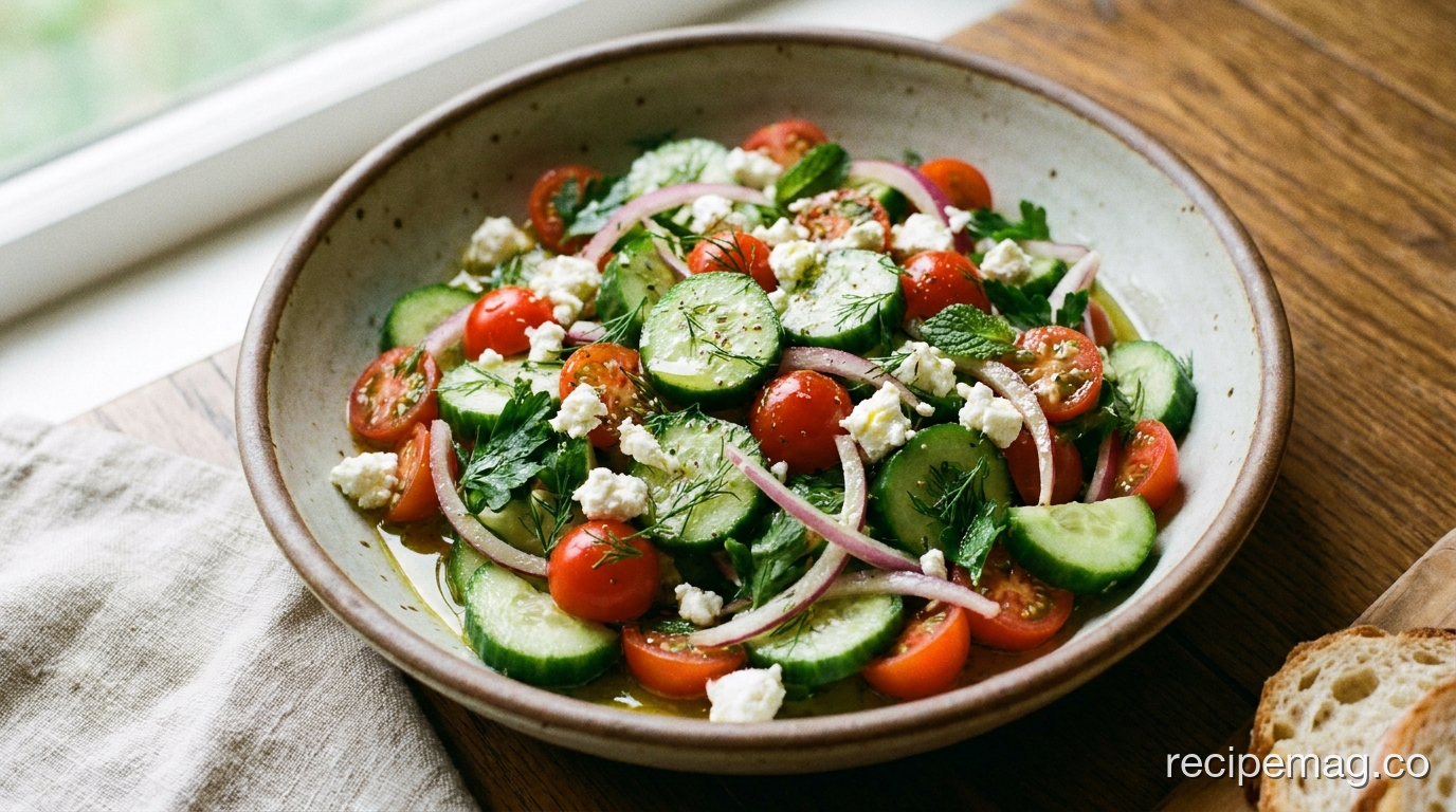 Cucumber Tomato Salad with Feta