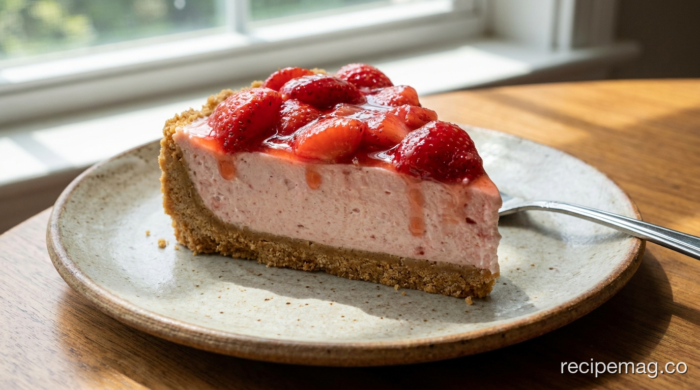 No-Bake Strawberry Cheesecake to Celebrate Summer