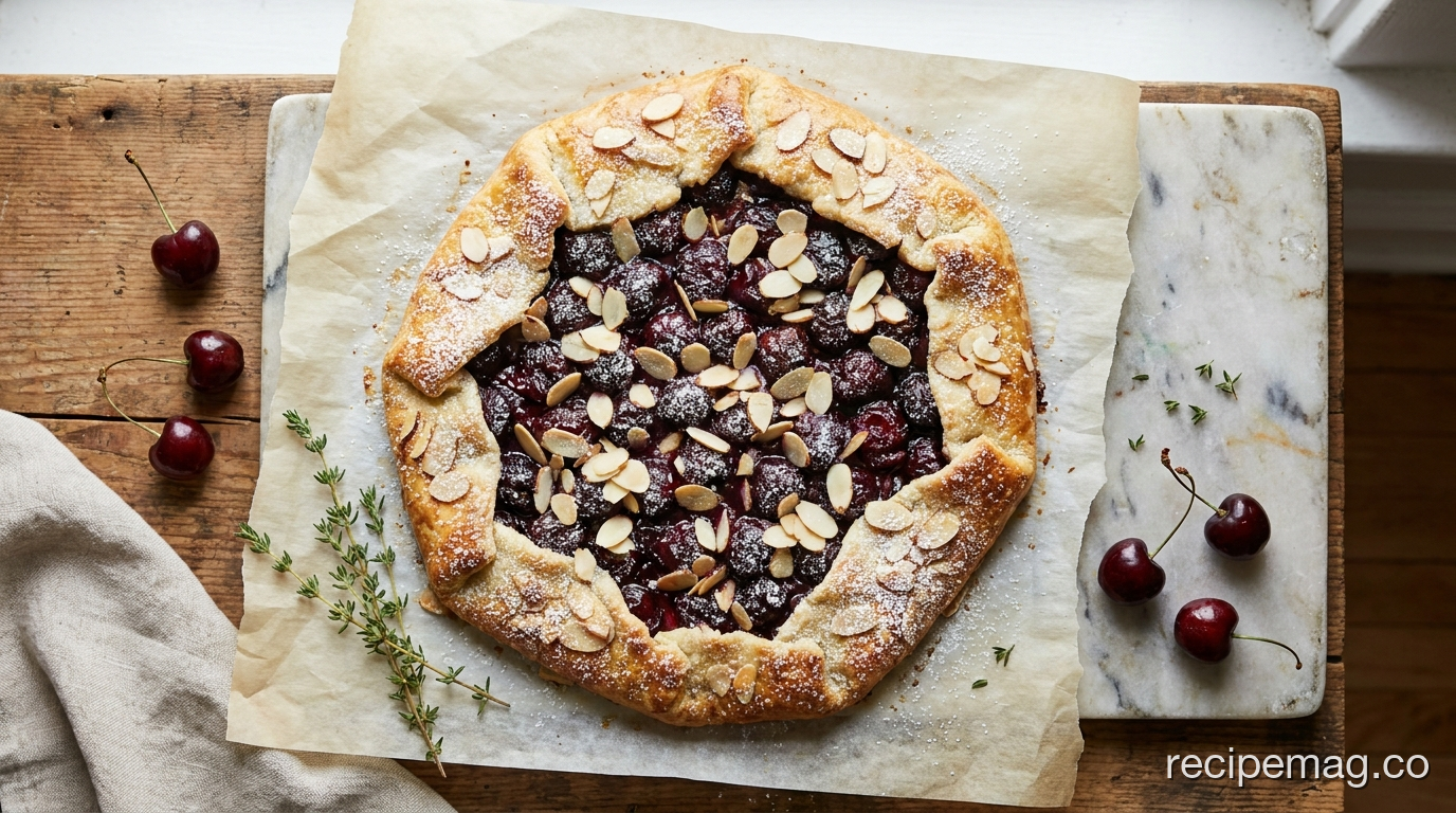 Fresh Cherry Almond Galette