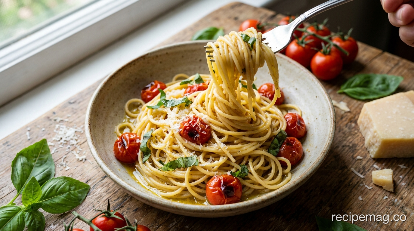 Burst Cherry Tomato Pasta