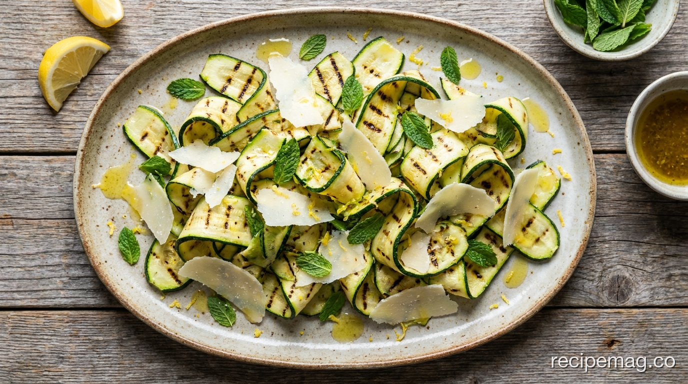 Grilled Zucchini Ribbon Salad