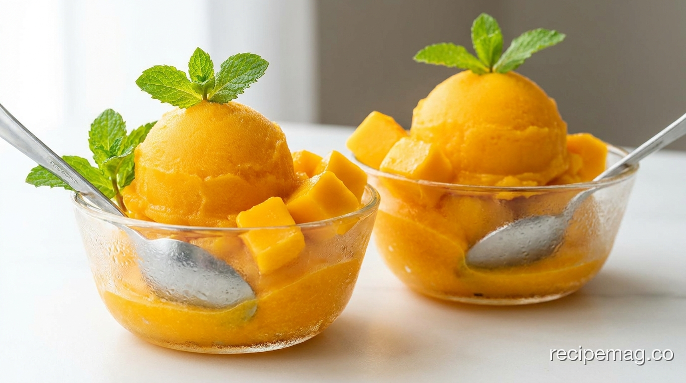 3-Ingredient Mango Sorbet