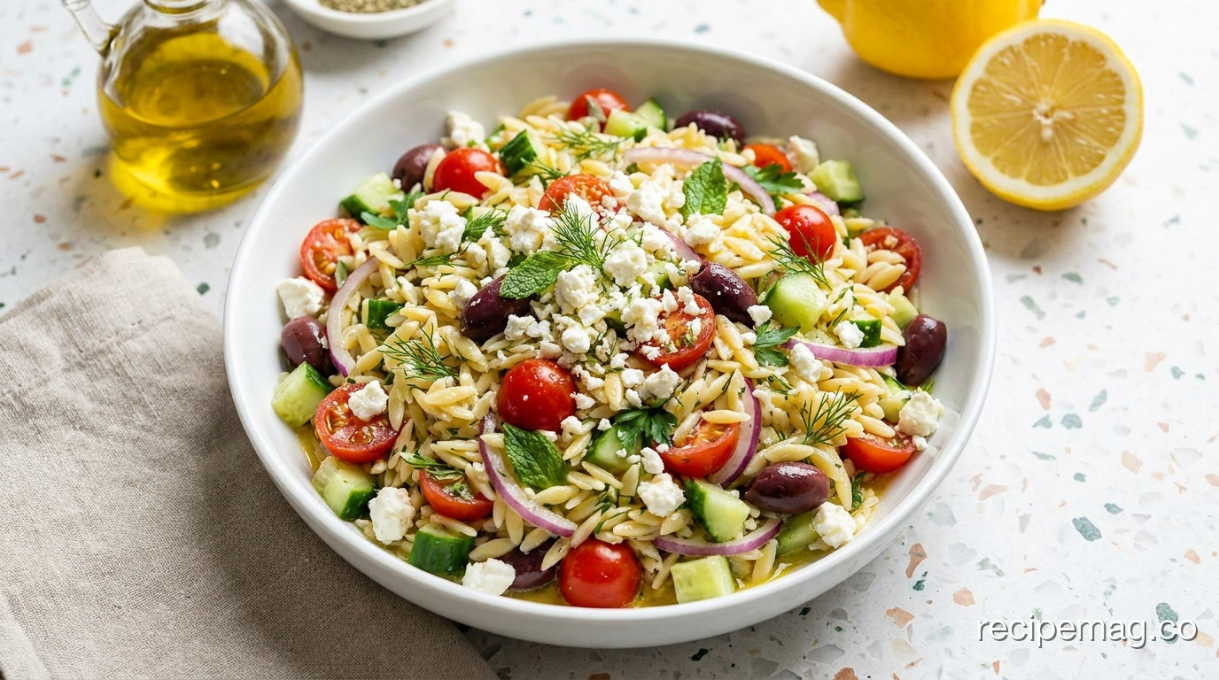 Greek Lemon Orzo Salad