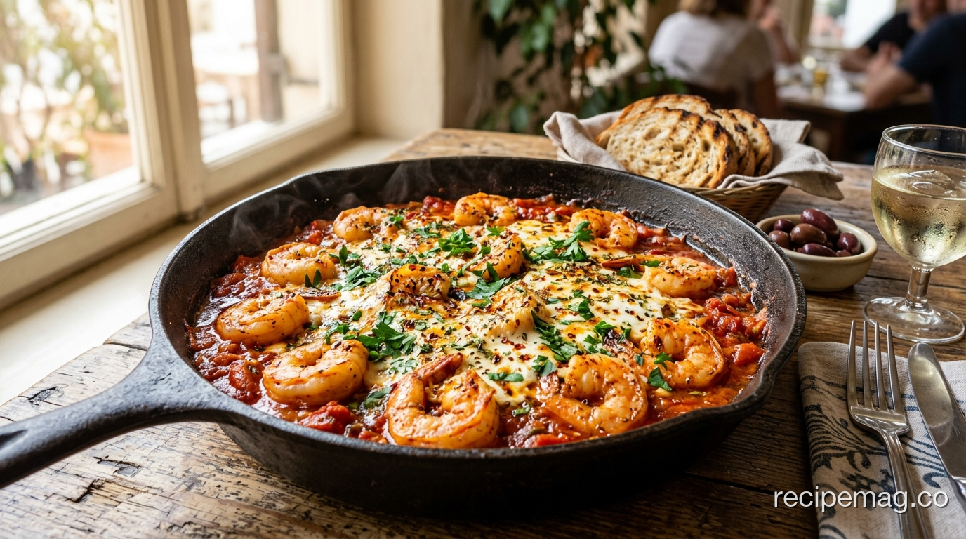 Shrimp Saganaki with Feta and Tomato