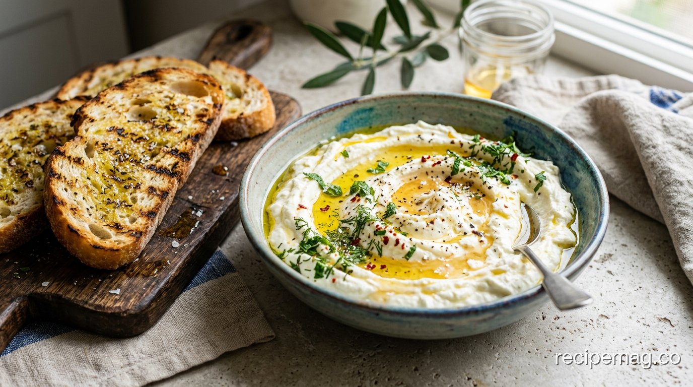 Whipped Feta Dip with Grilled Bread