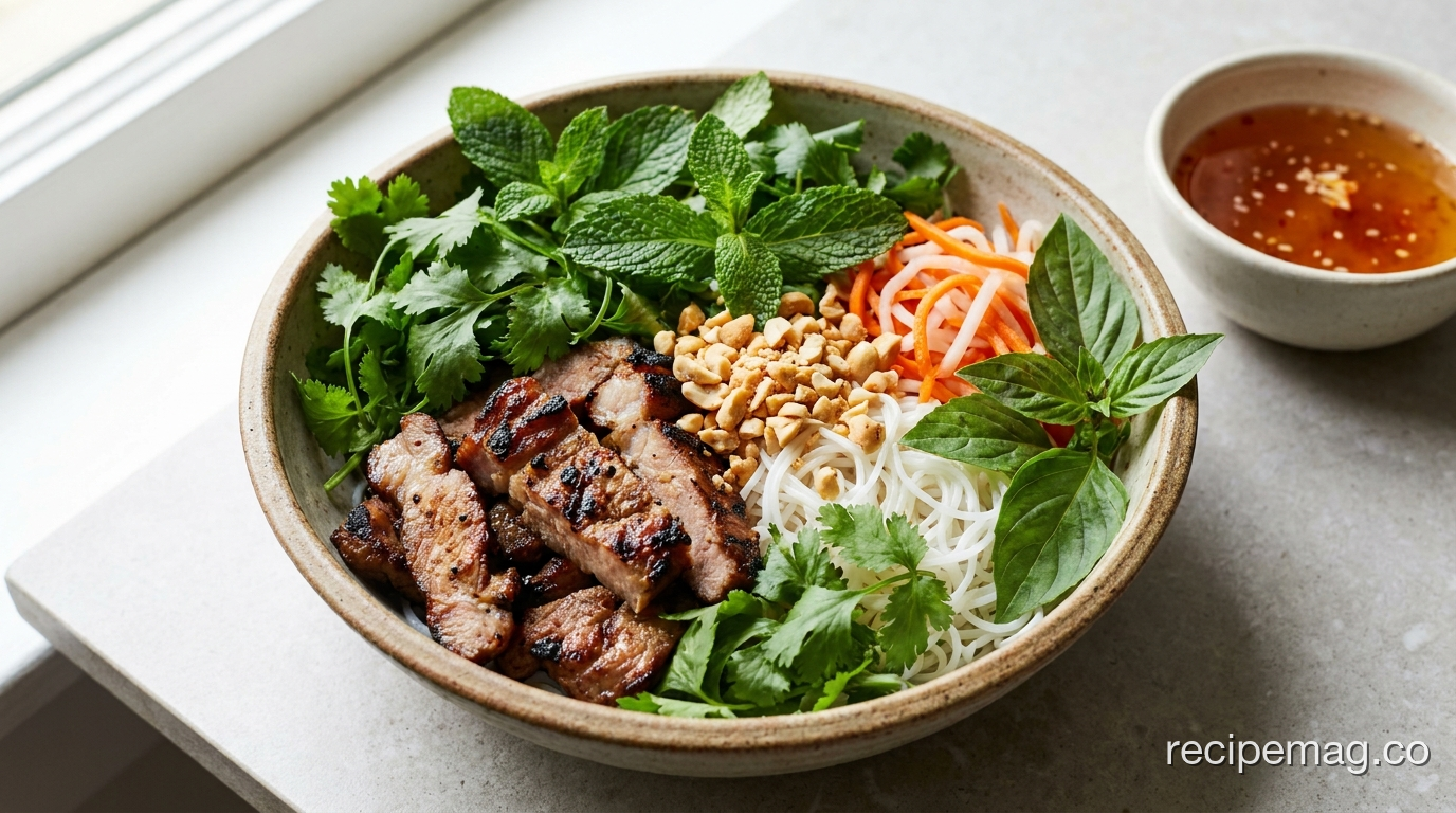 Vietnamese Rice Noodle Salad (Bún)
