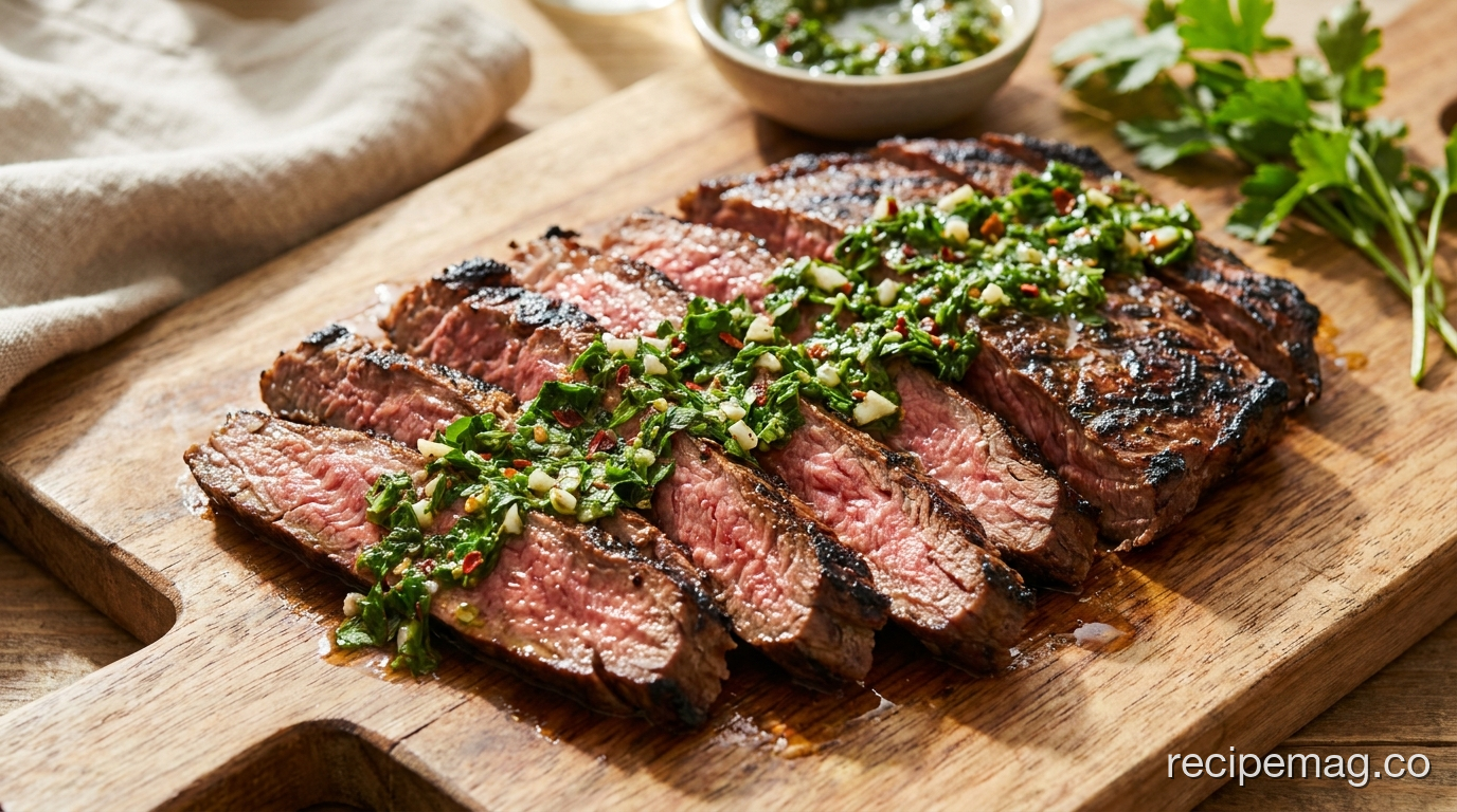 Grilled Flank Steak with Chimichurri