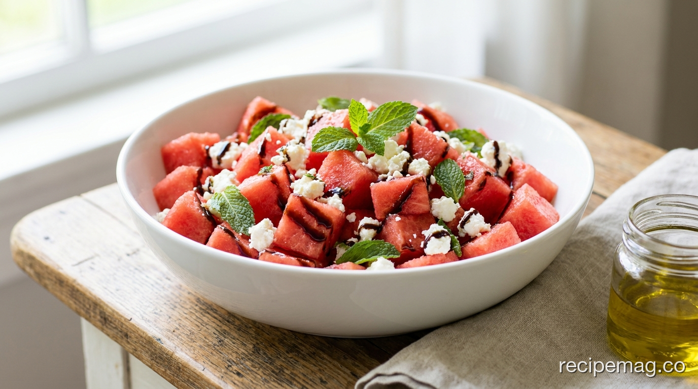 Watermelon Feta Salad with Mint