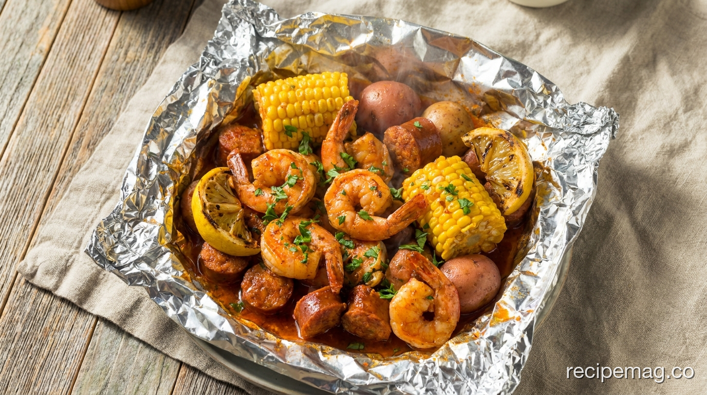 Cajun Shrimp and Corn Foil Packets