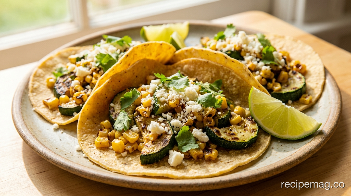 Grilled Zucchini and Corn Tacos
