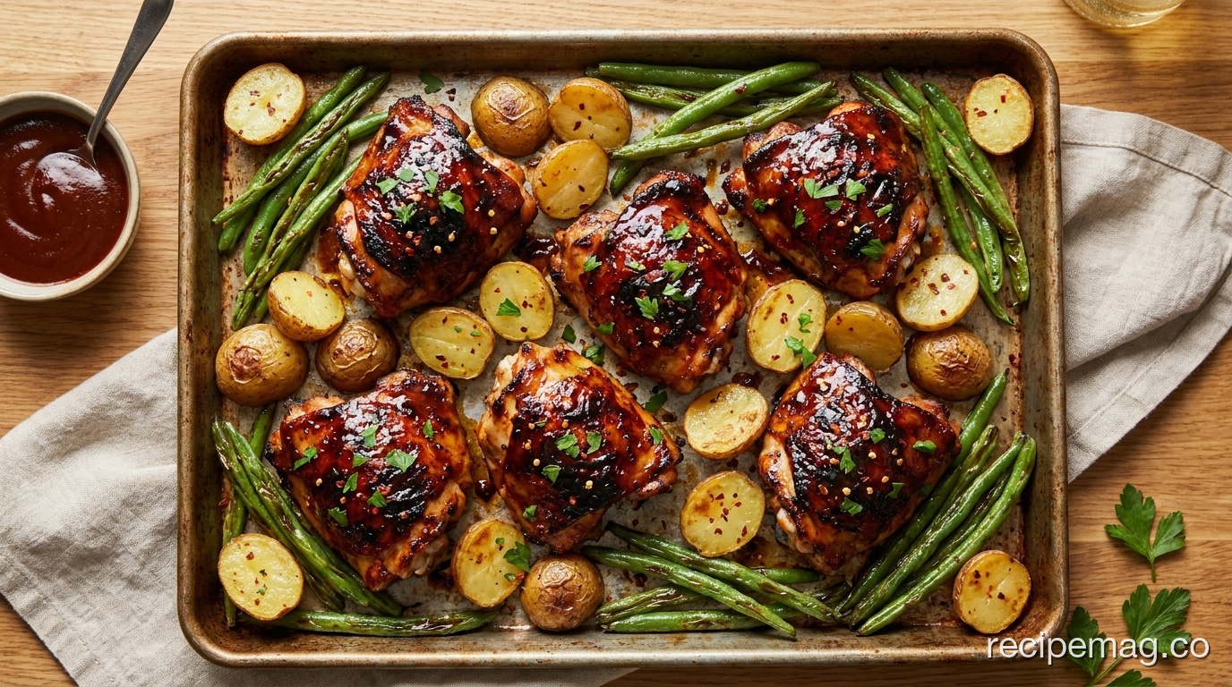 Sheet-Pan BBQ Chicken and Vegetables