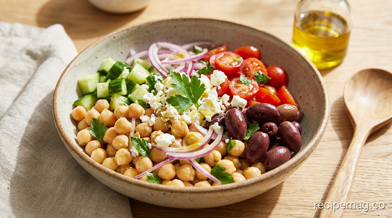 Mediterranean Chickpea Salad Bowls