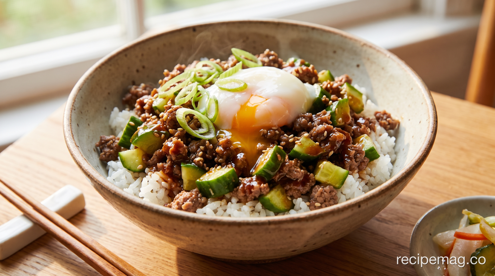 20-Minute Sesame Ground Beef Bowls