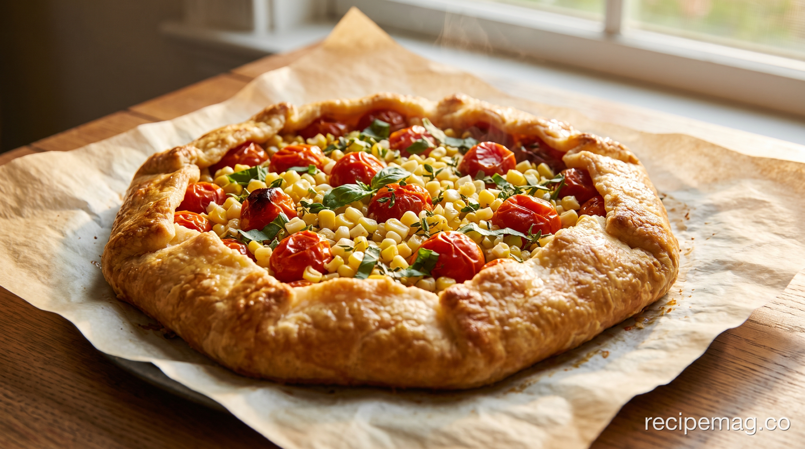 Corn and Tomato Galette